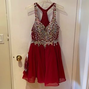 NEVER WORN burgundy Dancing Queen formal dress